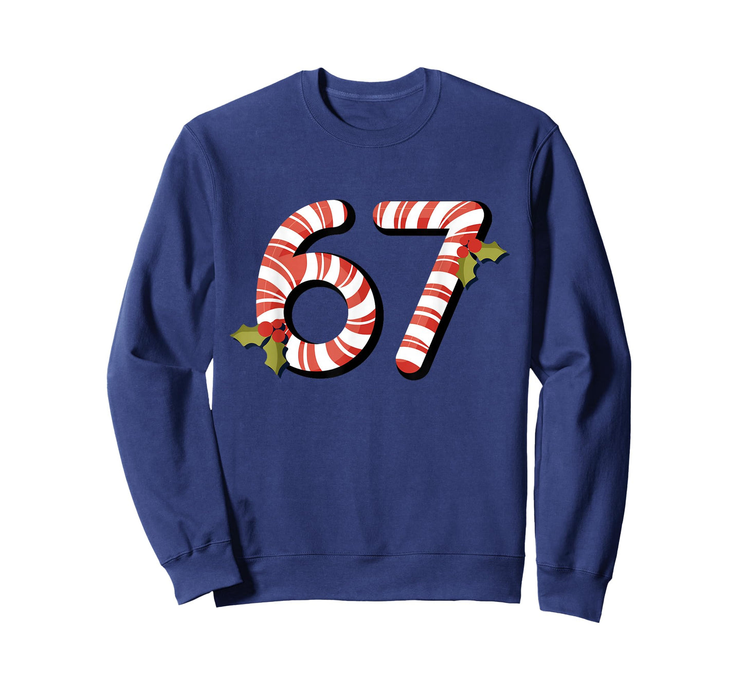 67 Mas Meme Candy Cane Six Seven Kids Men Women Christmas T-Shirt