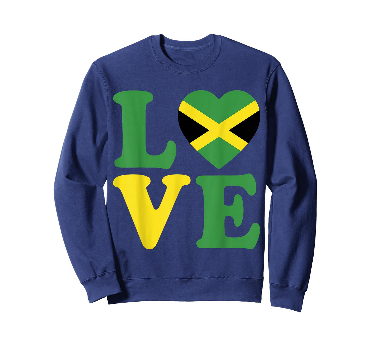 Jamaica Flag Heart Proud Jamaican Roots Lover Kids Men Women T-Shirt