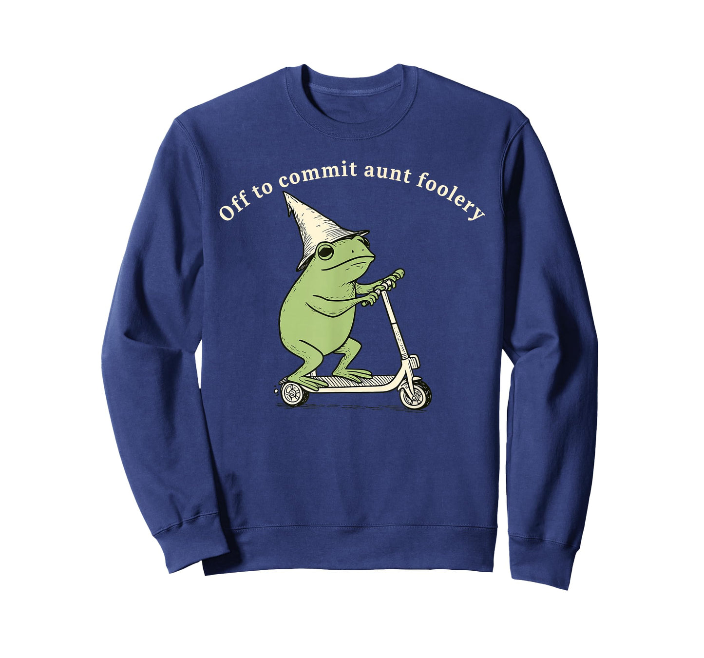 Off to Commit Aunt Foolery Funny Aunt Frog Scooter T-Shirt