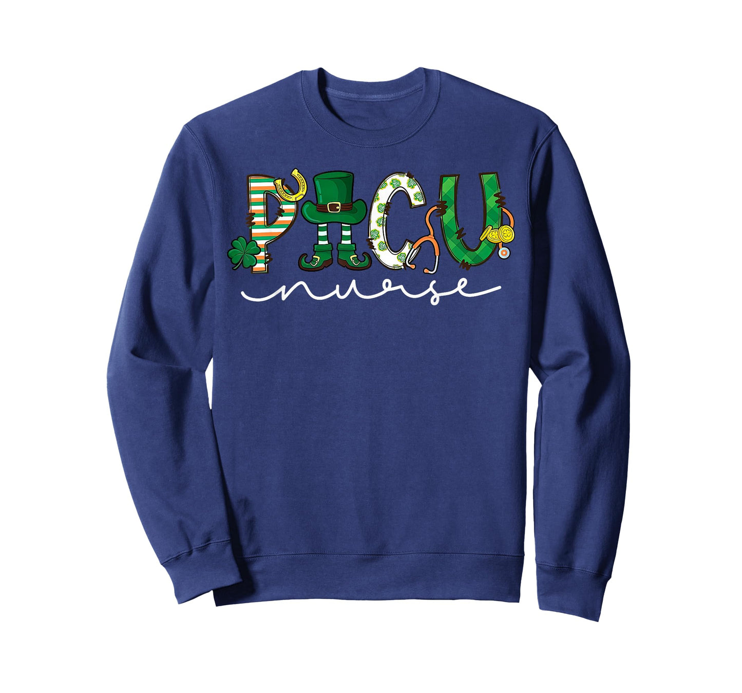 PICU Nurse Leprechaun St Patricks Day Pediatric ICU Nurse RN T-Shirt