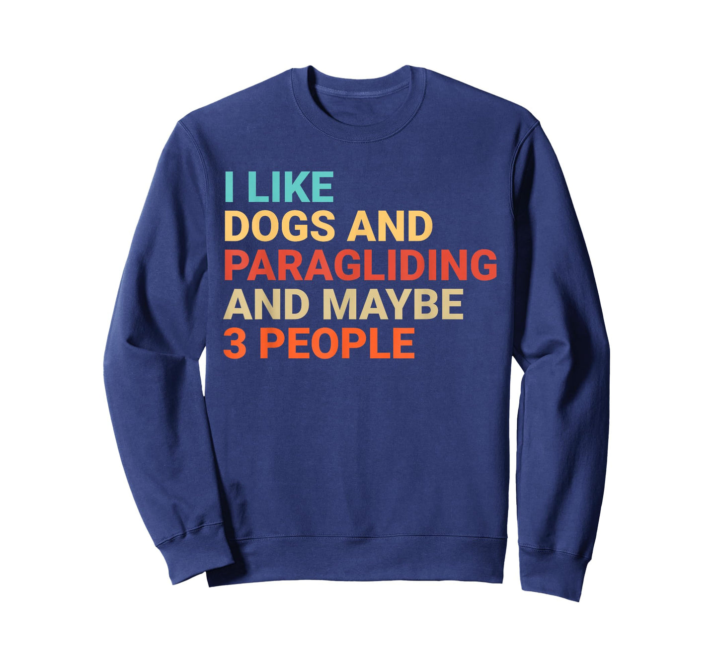 Retro I Like Dogs and Paragliding Lover Funny Paraglider T-Shirt