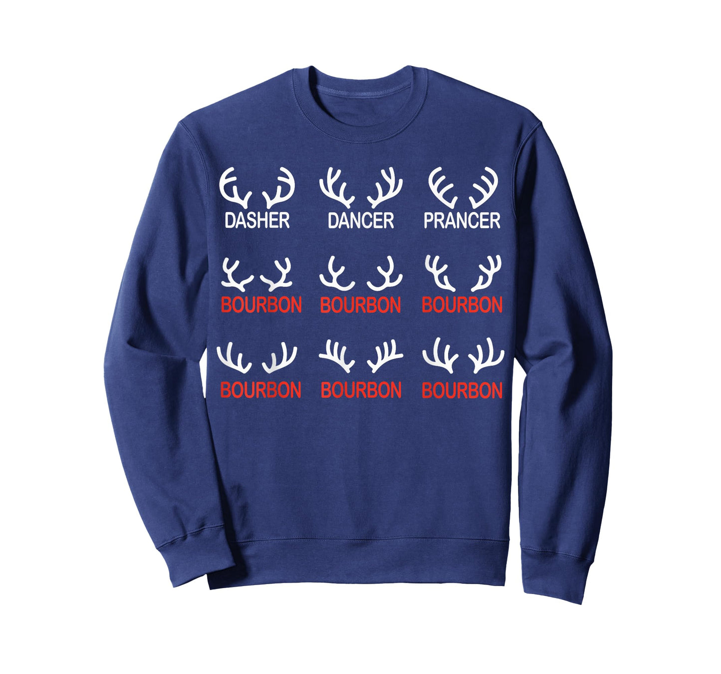 Dasher Dancer Prancer Bourbon Christmas Funny Holiday Santa T-Shirt