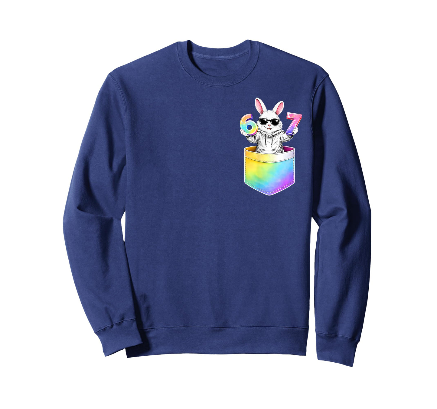 Easter Bunny in Pocket Six Seven Bruh 67 Meme Easter Day T-Shirt