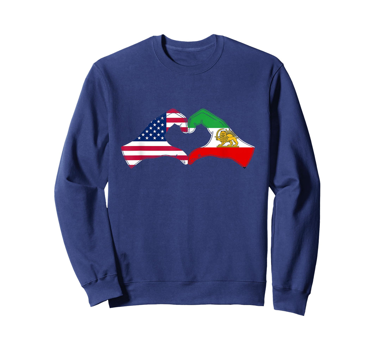 Persian American Flag USA Persia Heritage Heart T-Shirt