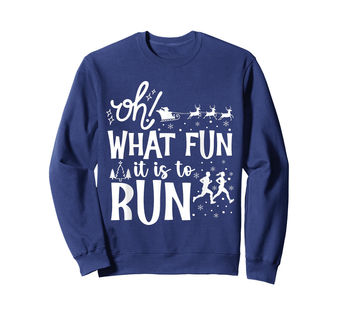 Oh What Fun It is to Run Christmas Funny Running Athlete T-Shirt