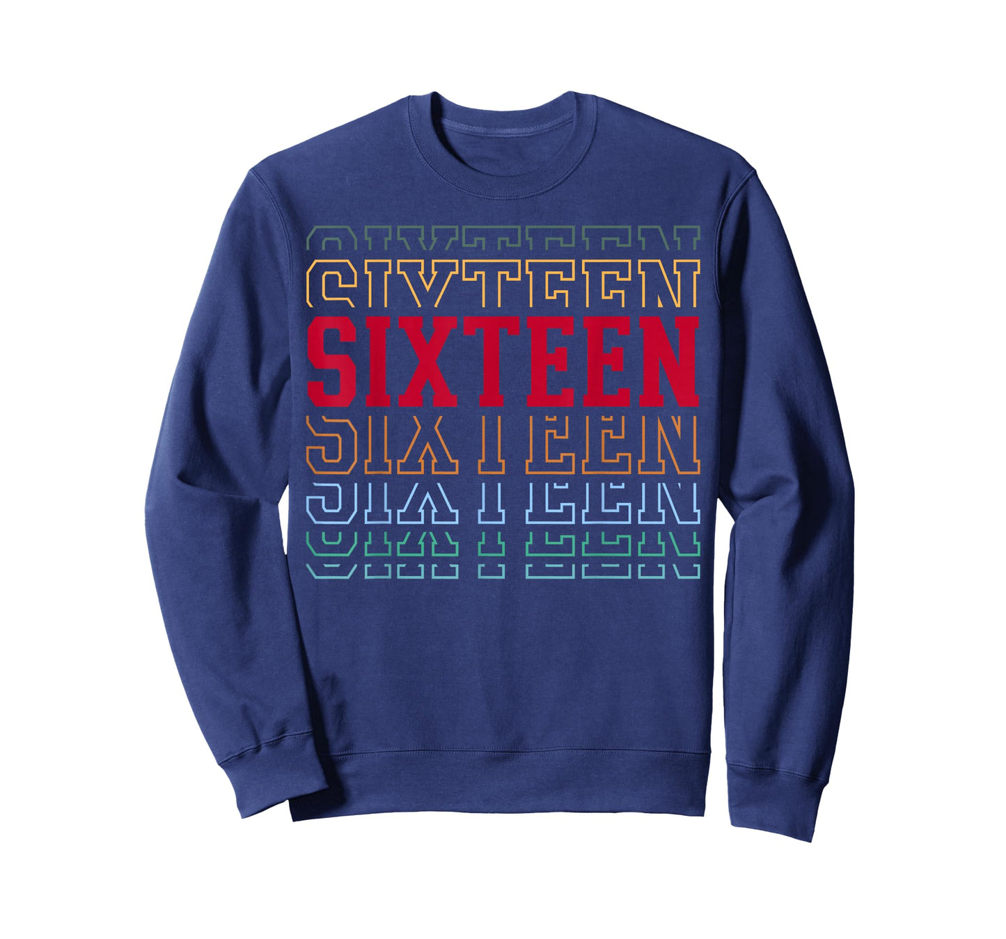 Sixteen 16th Birthday Retro Layered Text 16 Year Old T-Shirt