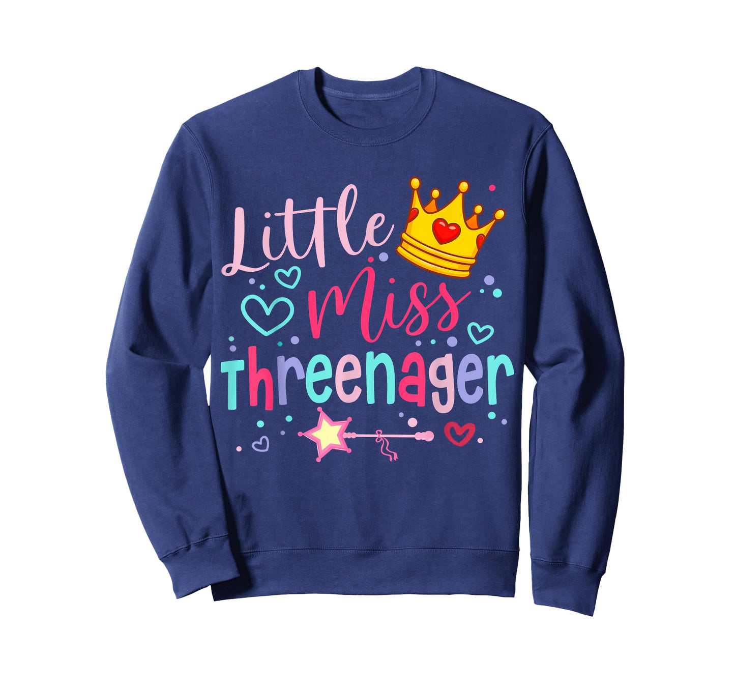Funny Threenager Happy 3rd Bday Party Gifts 3 Years Old Girl T-Shirt
