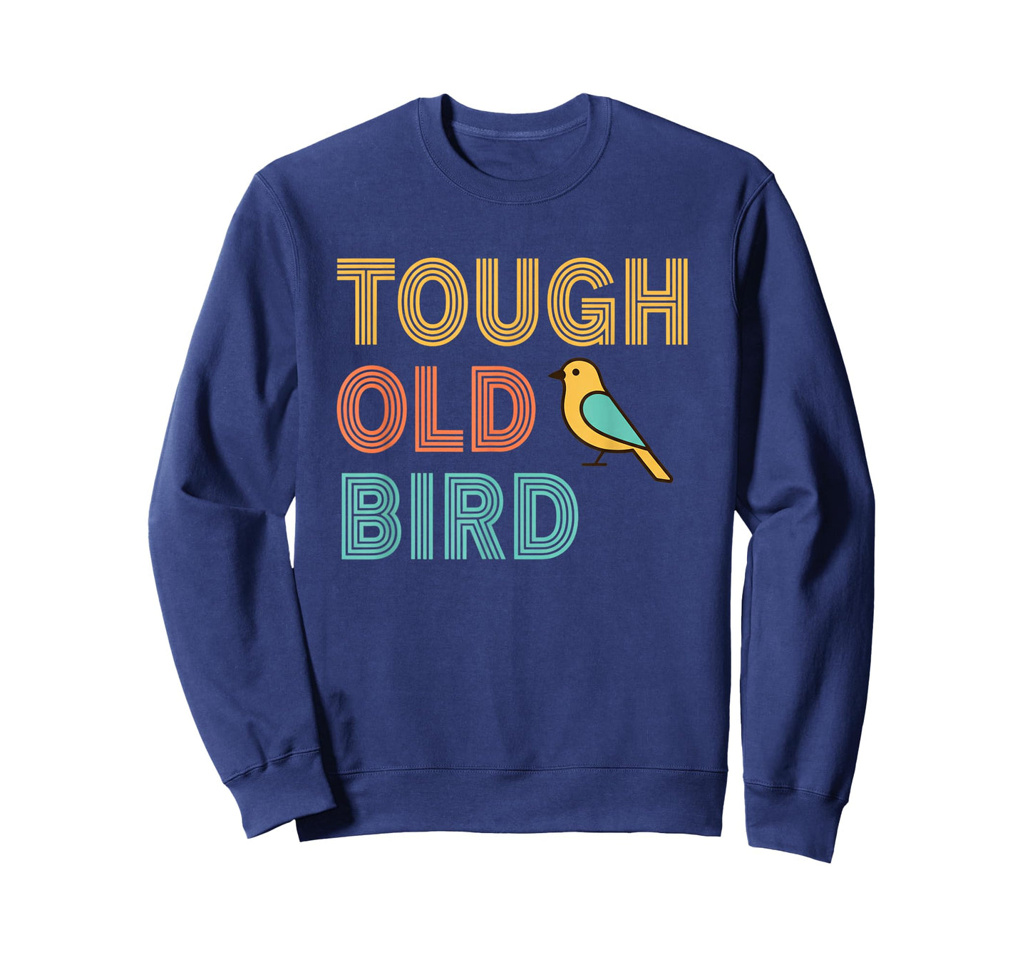 Bird Tough Old Bird Retro Stripe Finch T-Shirt