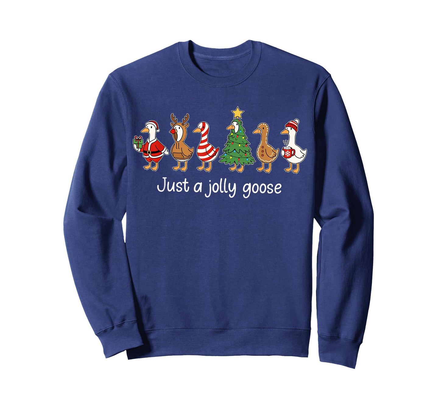 Just A Jolly Goose Funny Merry Goosemas Christmas Xmas T-Shirt