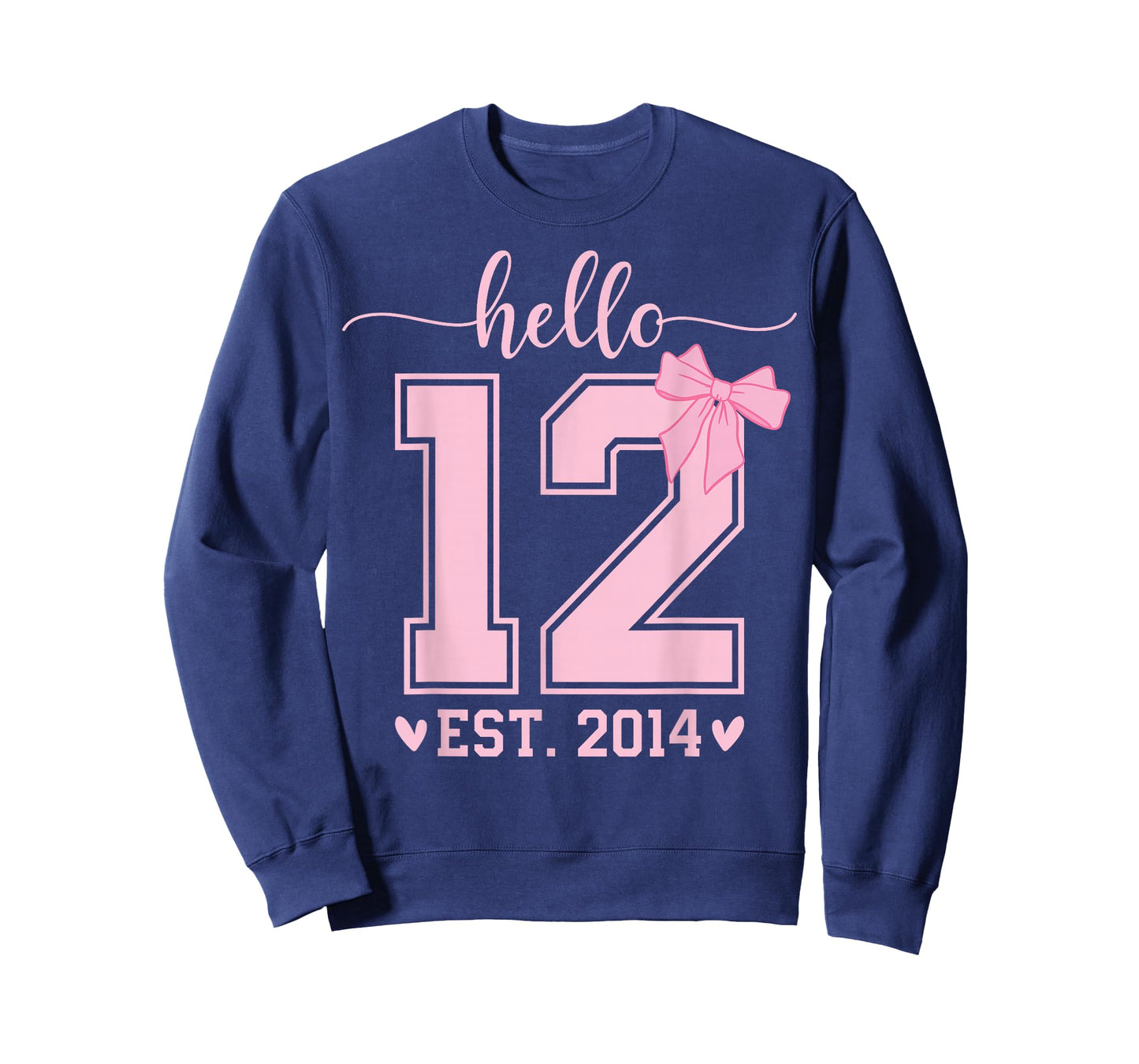 Hello Twelve EST 2014 12th Birthday Coquette 12 Year Girl T-Shirt