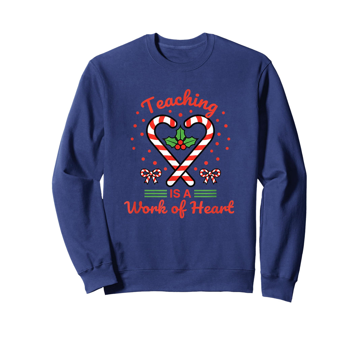 Teacher Teaching is A Work of Christmas Candy Cane T-Shirt