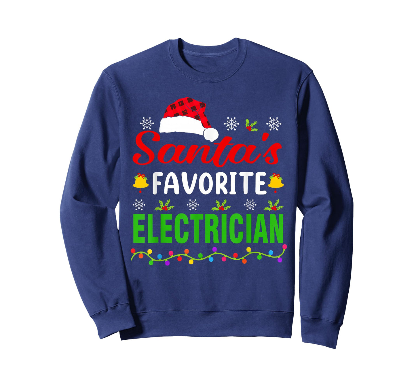 Santa's Favorite Electrician Funny Christmas Xmas T-Shirt