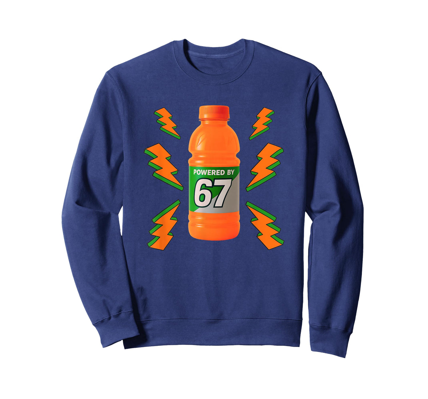 Powered by 67 Aura Energy Funny 6 7 Meme Six Seven Gen Alpha T-Shirt