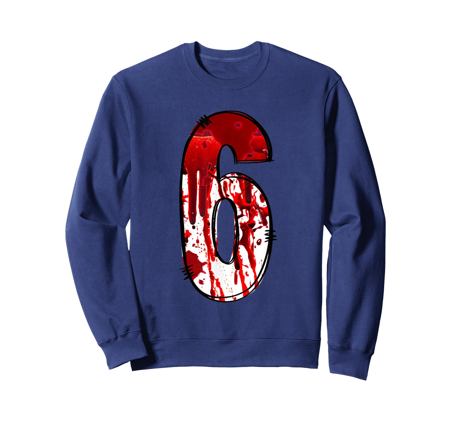 Fun Six Seven 6 7 Meme Design Couples Halloween Horror Blood T-Shirt