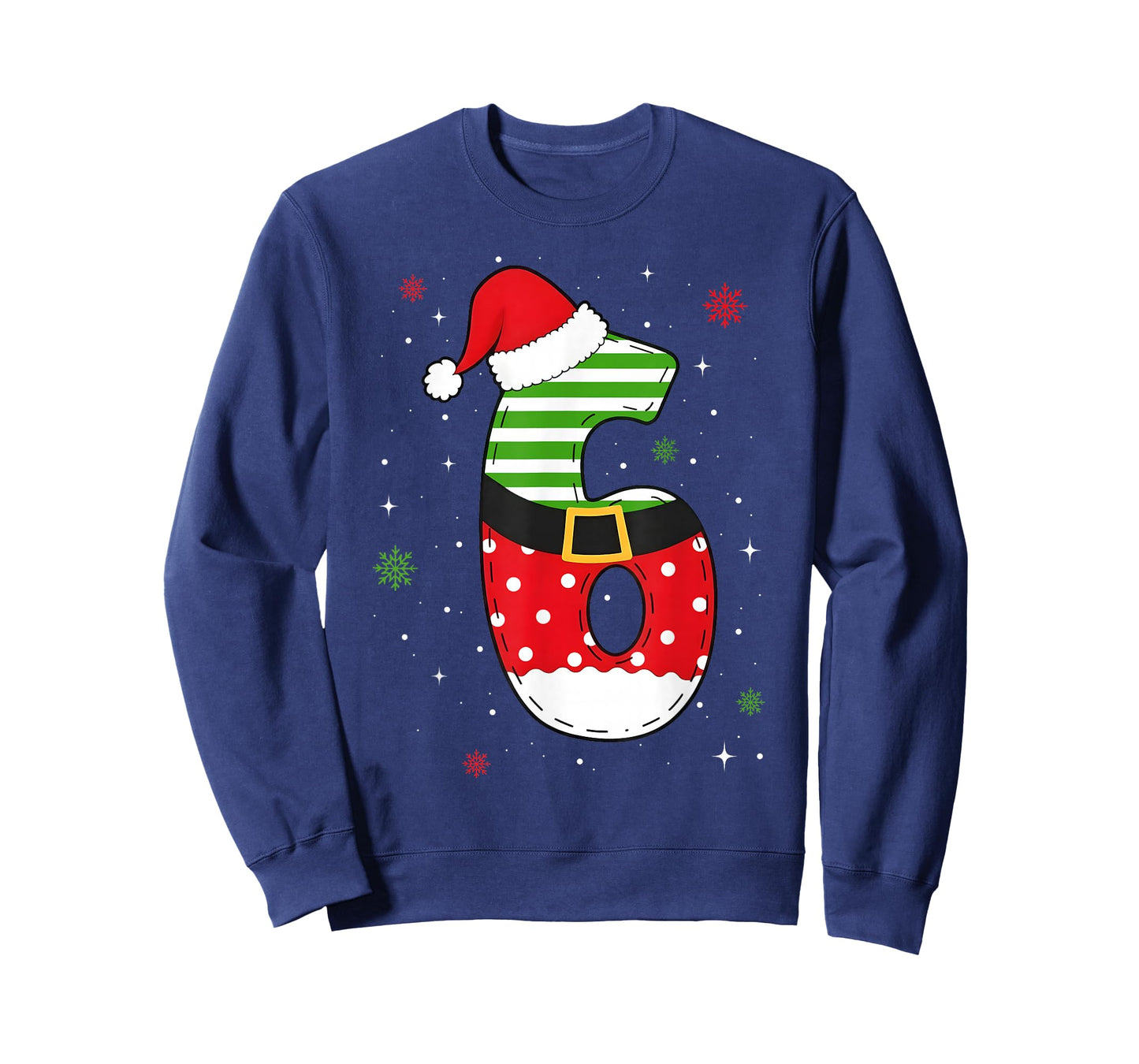 Six Seven Matching 67 Christmas Santa Hat Meme Gen Alpha Z T-Shirt