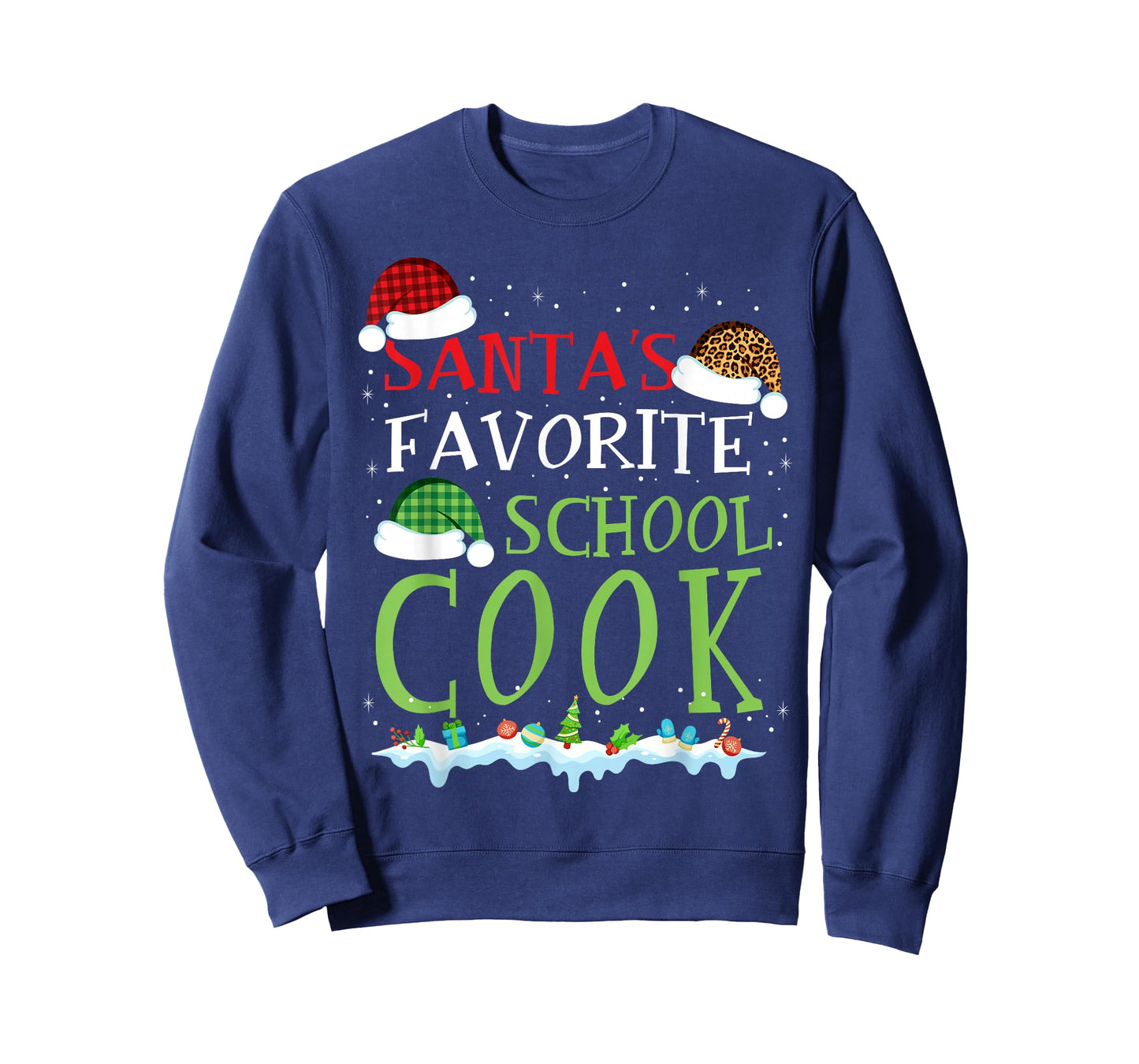 Santa's Favorite School Cook Fun Christmas T-Shirt