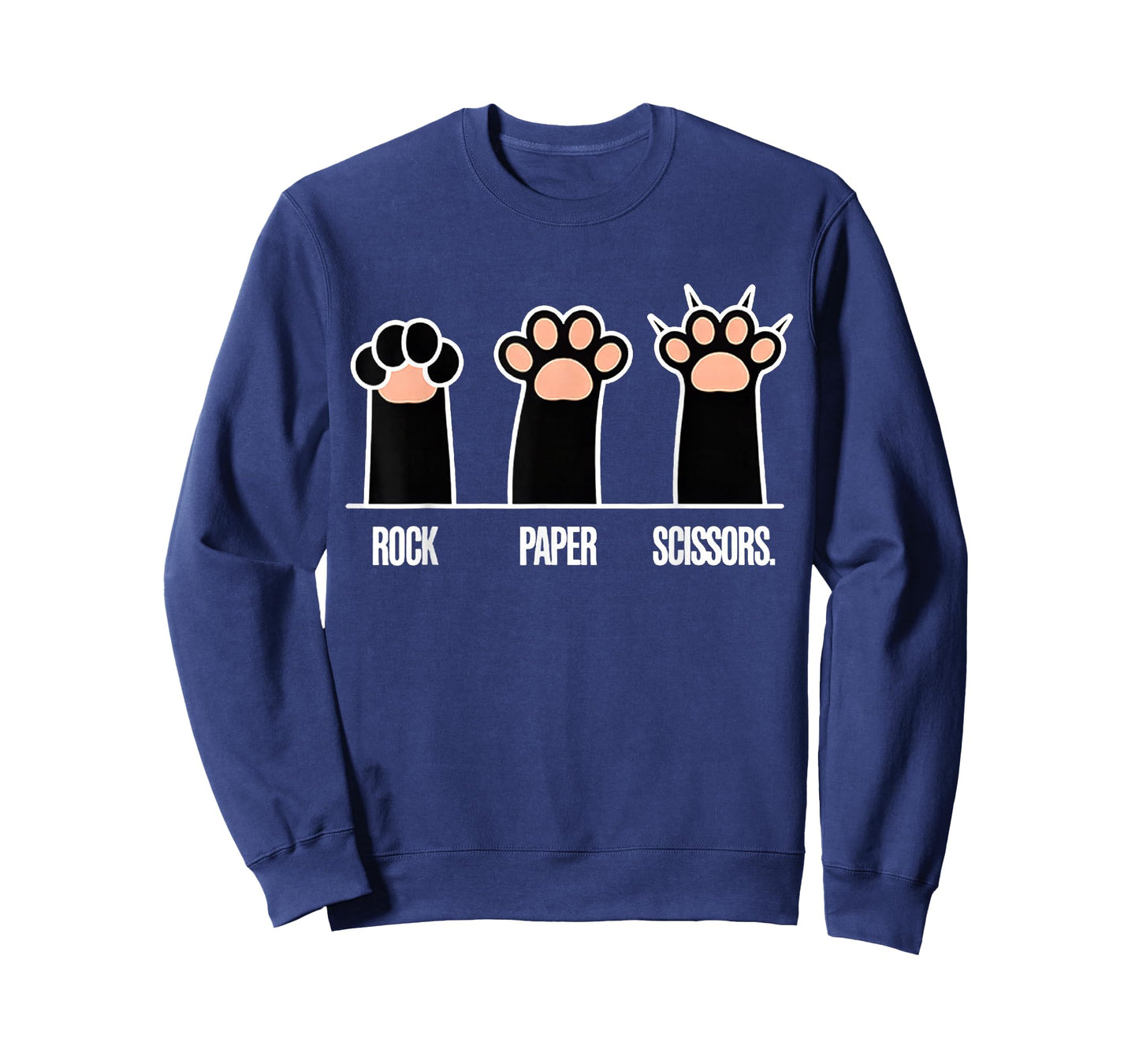Rock Paper Scissors Hand Game Cute Pink Paw Cat T-Shirt