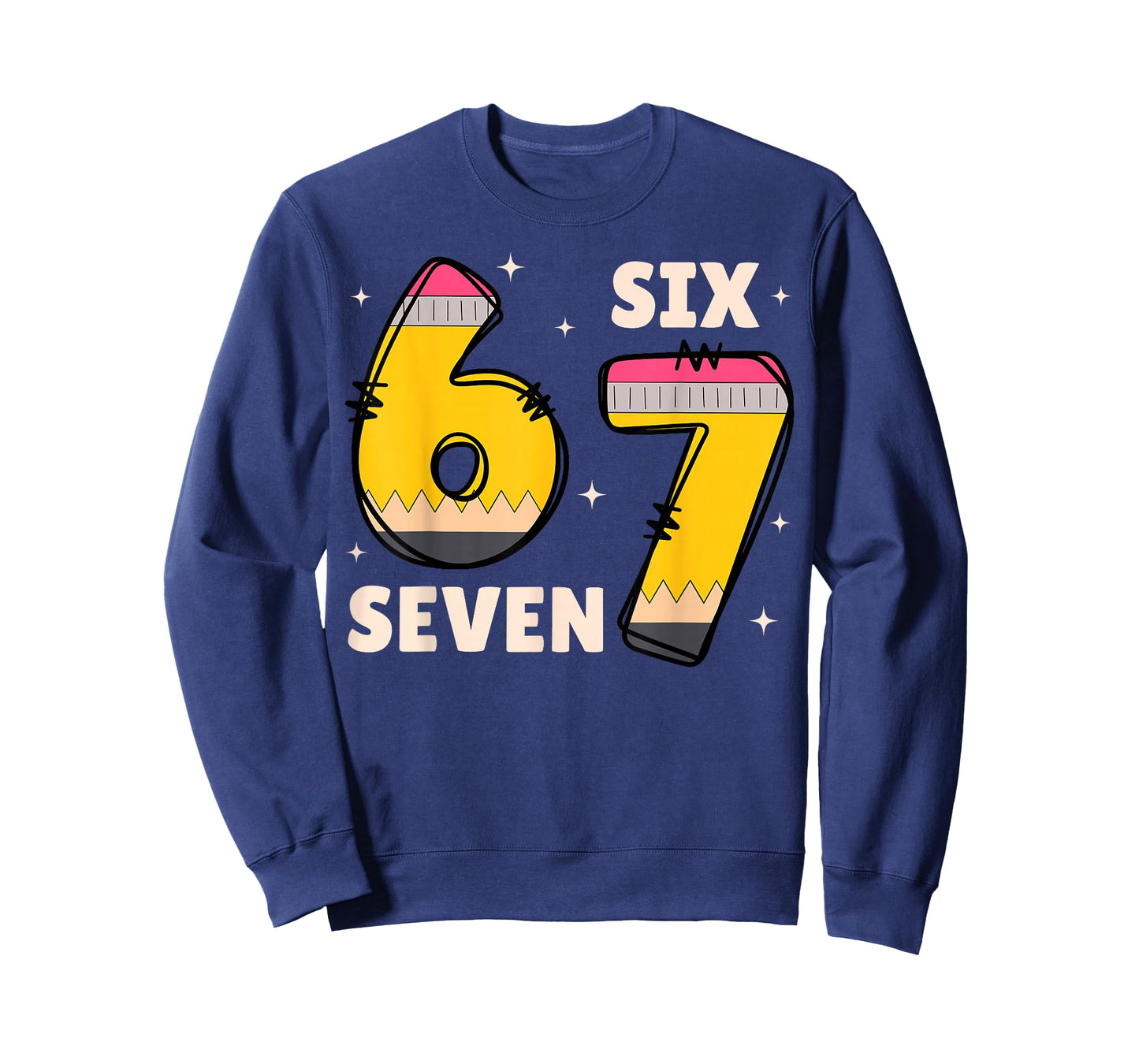 Six Seven 67 Days of School Pencils Meme Teachers Students T-Shirt