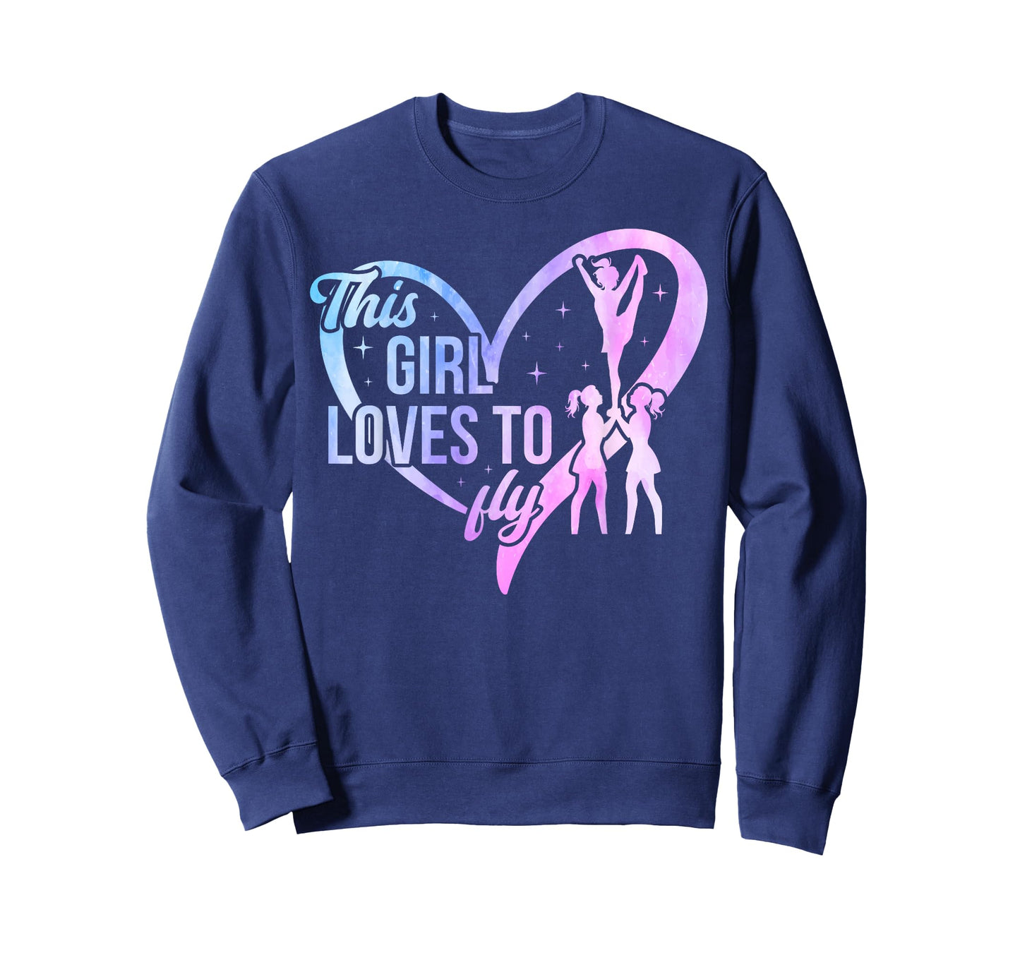This Girl Loves to Fly Cheer Flyer Cheerleading Flyer T-Shirt