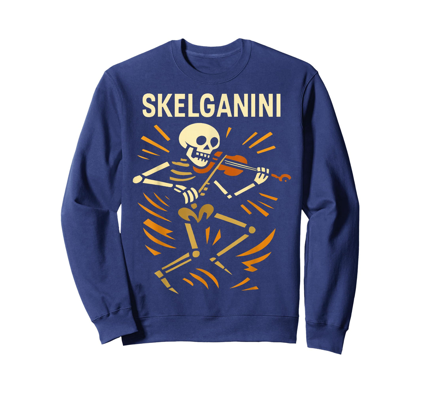 Funny Skeleton Playing Violin Violinist Skull Musician Music T-Shirt