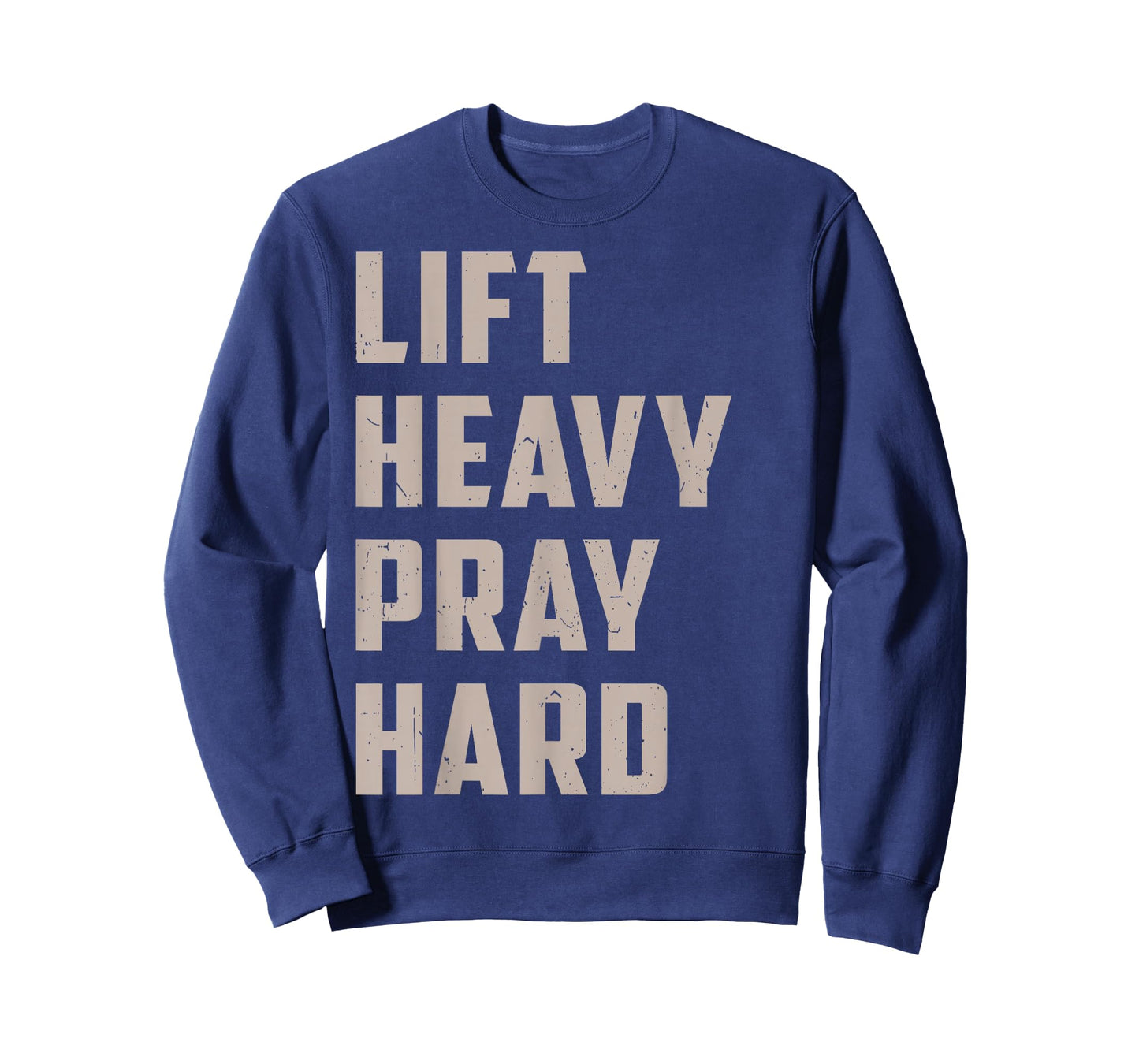Lift Heavy Pray Hard Men's Christian Workout Jesus Lords Gym T-Shirt