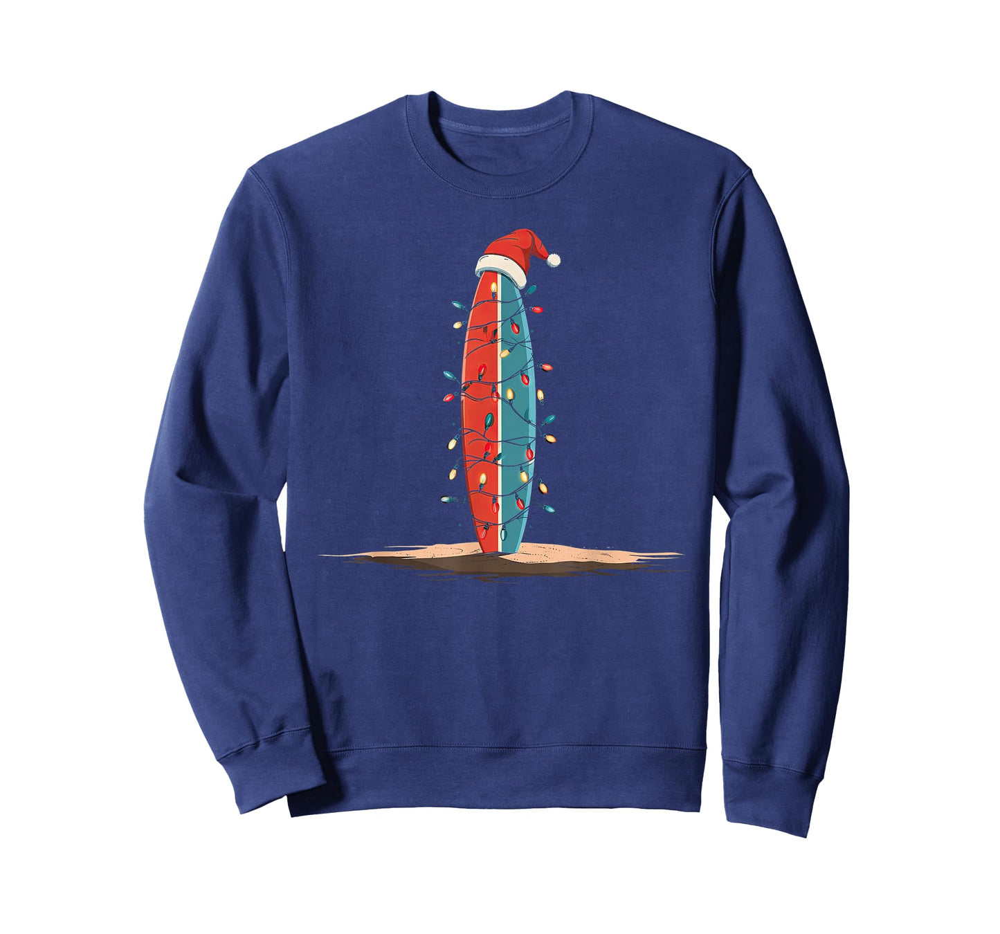 Funny Surf Christmas Lights Lover Surfboard Surfing Surfer T-Shirt