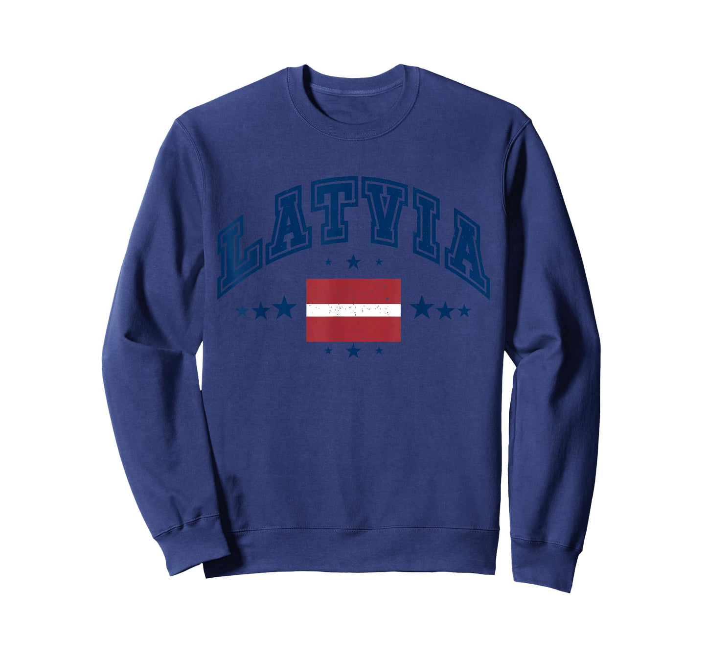 Retro Latvia Men Women Athletic Throwback Flag T-Shirt