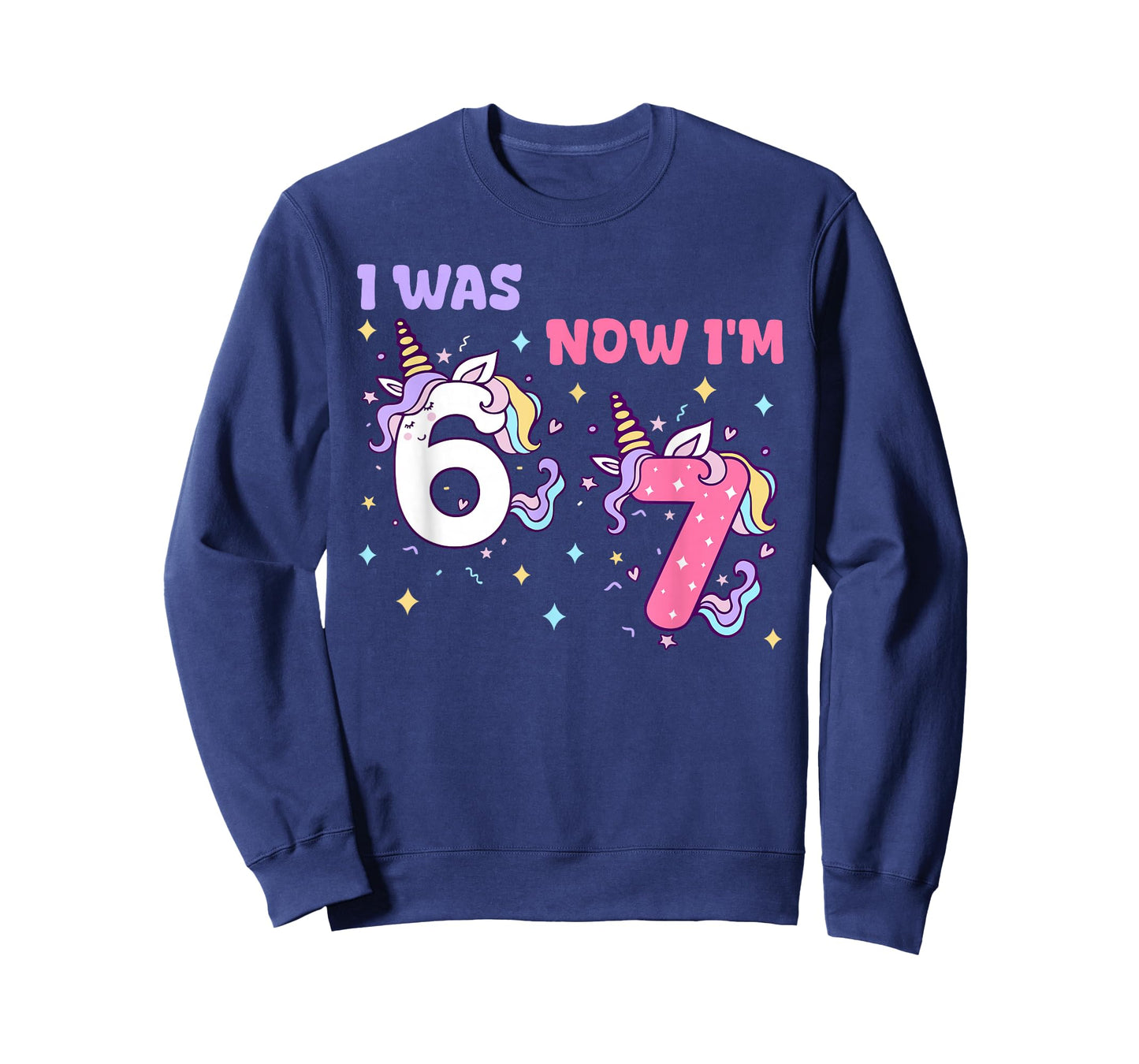 I was 6 Now I'm 7 Unicorn 67 Birthday Gift for Youth Kids T-Shirt