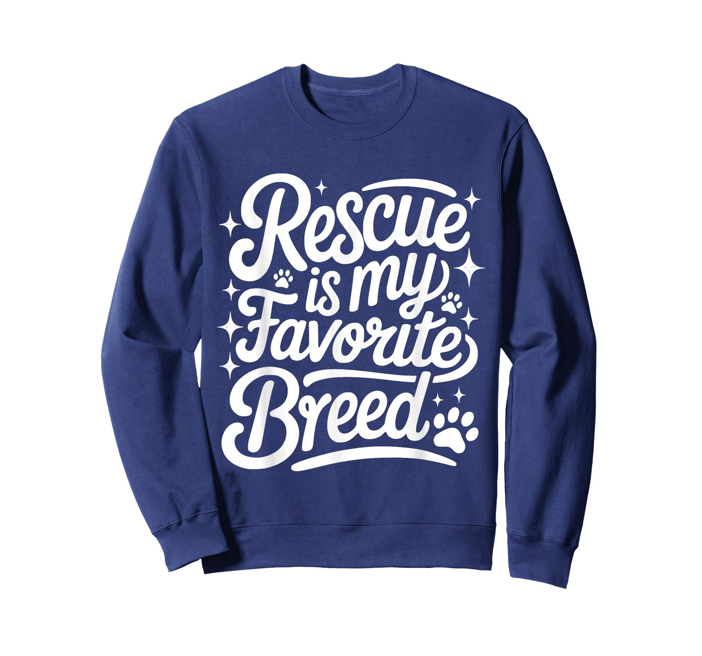Rescue is My Favorite Breed - Dog Cat Animal Paw Lover T-Shirt