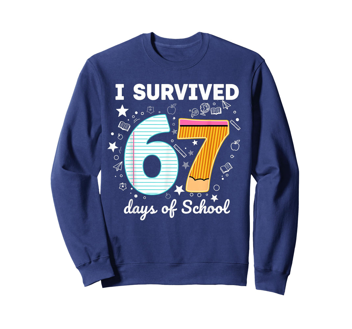 I Survived 67 Day of School Notebook Teachers and Students T-Shirt