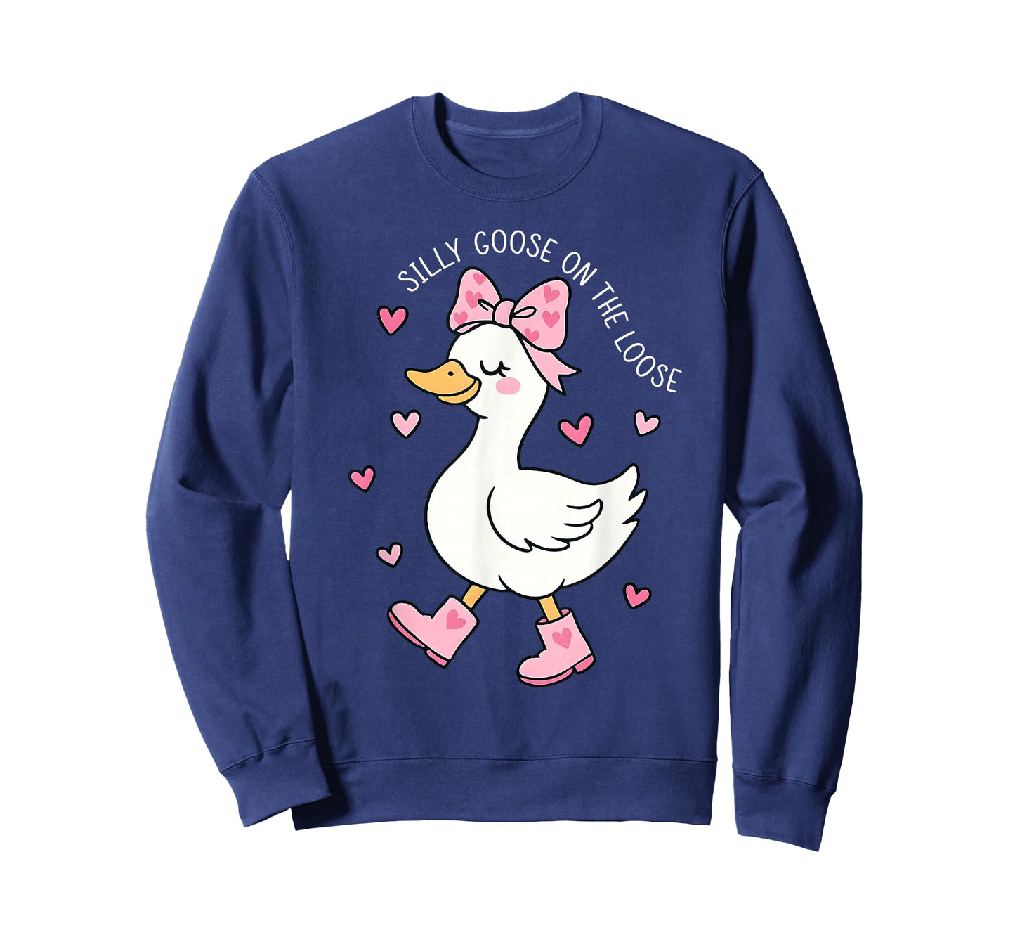 Valentine Silly Goose On The Loose Coquette Bow Girl Women T-Shirt