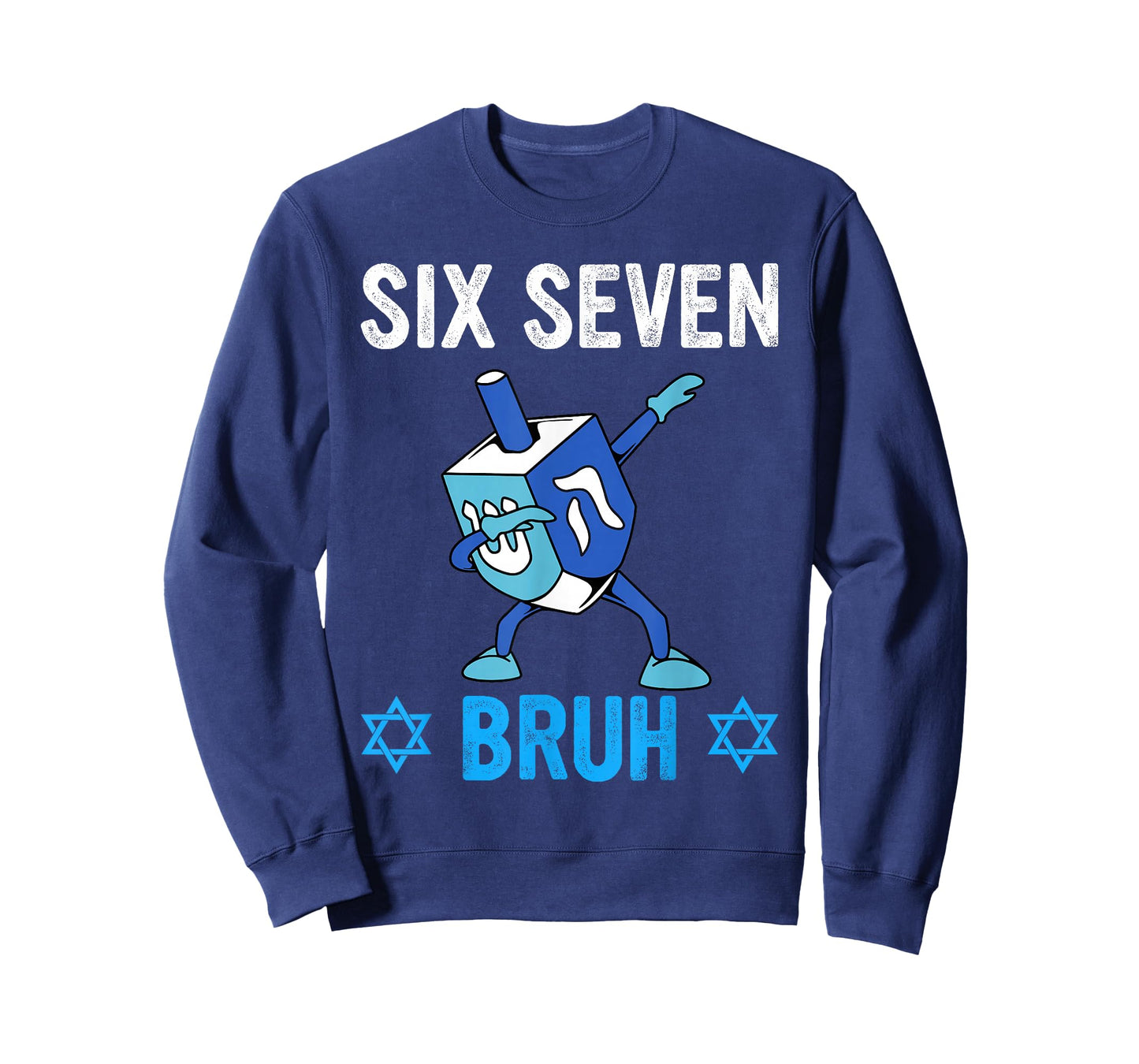 Six Seven Bruh 67 Hanukkah Chanukah Dreidel Dabbing 6 7 Meme T-Shirt