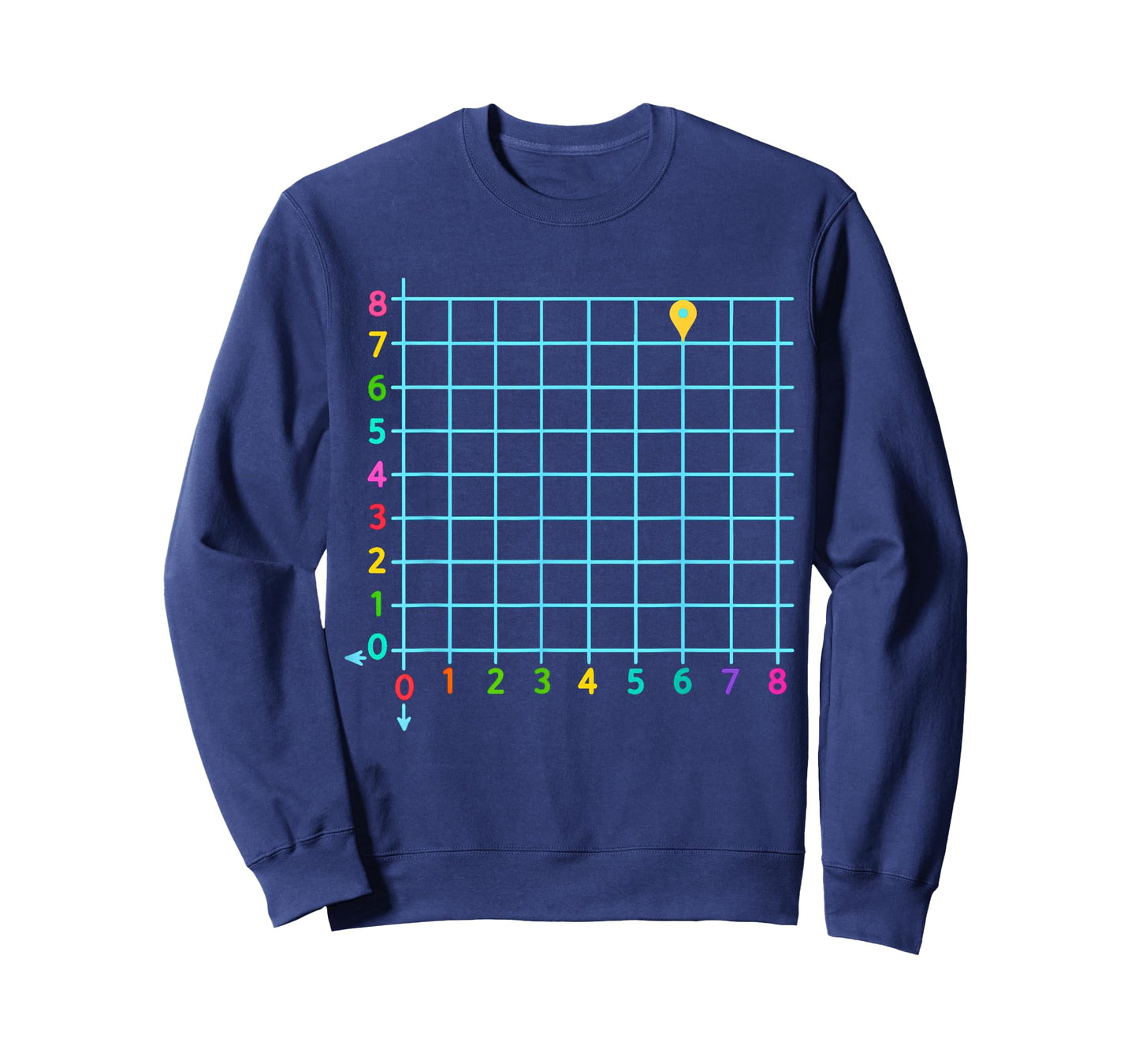 Coordinate (6,7) Funny Math Teacher 67 Math Lover Boys Kids T-Shirt