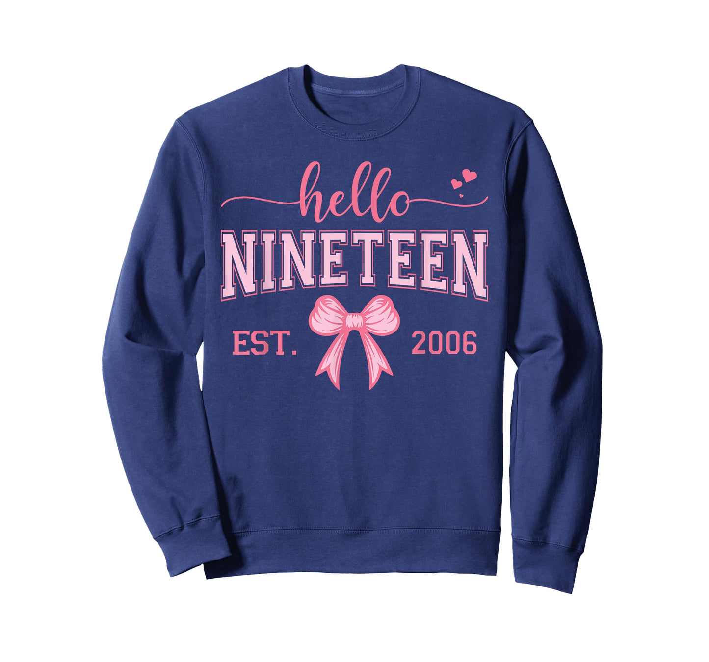 Hello Nineteen Est 2006 Coquette Bow 19th Birthday Girl T-Shirt