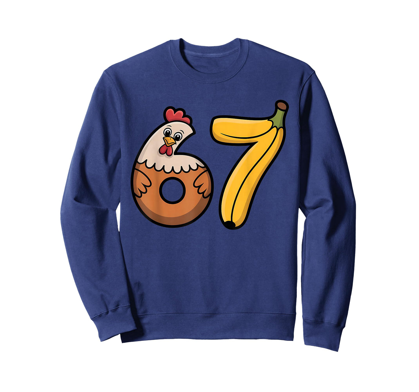 67 Meme Chicken Banana Six Seven 6-7 Family Matching T-Shirt