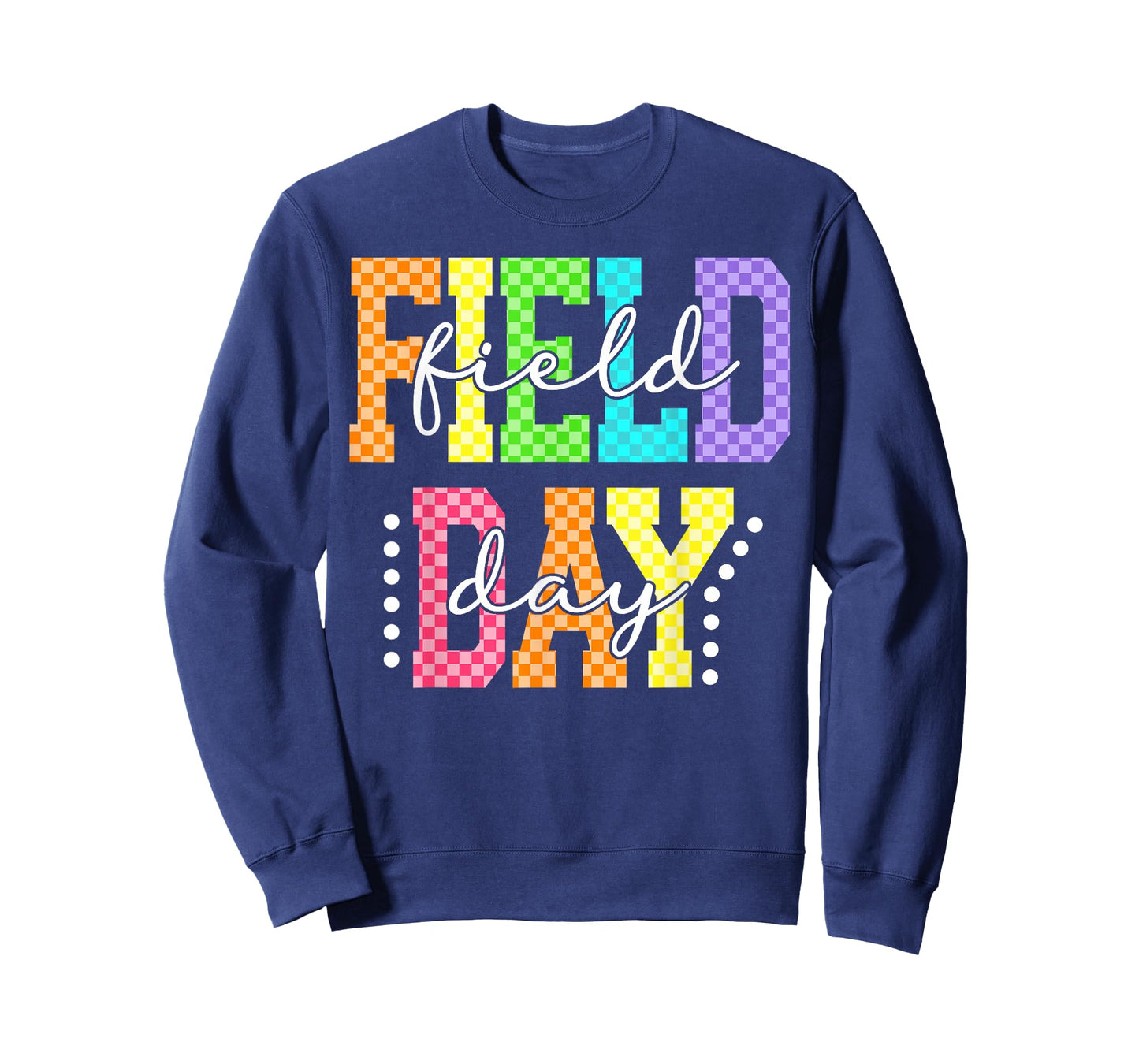 Happy School Field Day Teacher Boy Girl Kid Checkered T-Shirt