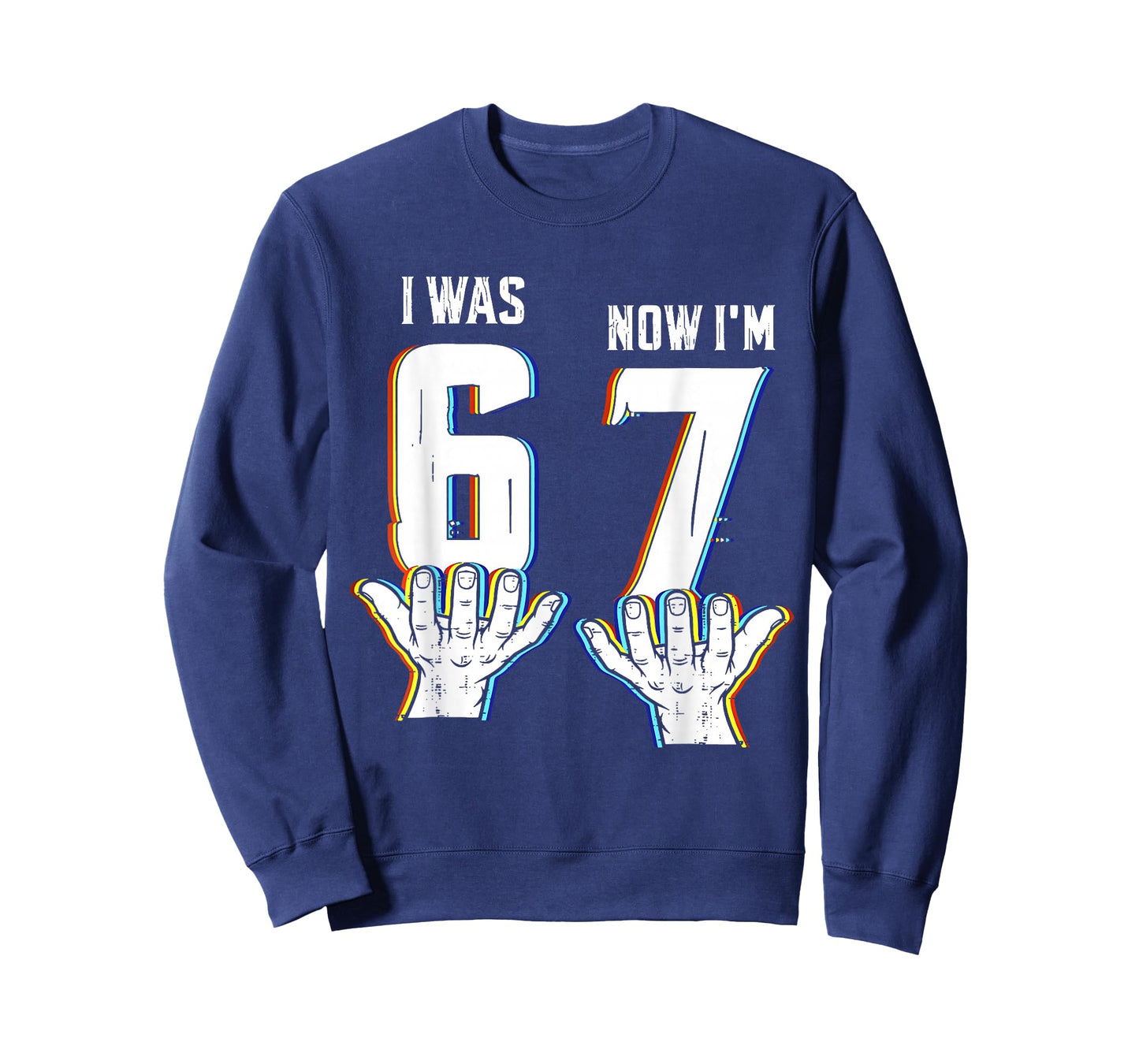 I was 6 Now I'm 7 Six Seven Meme 7 Year Old Birthday T-Shirt