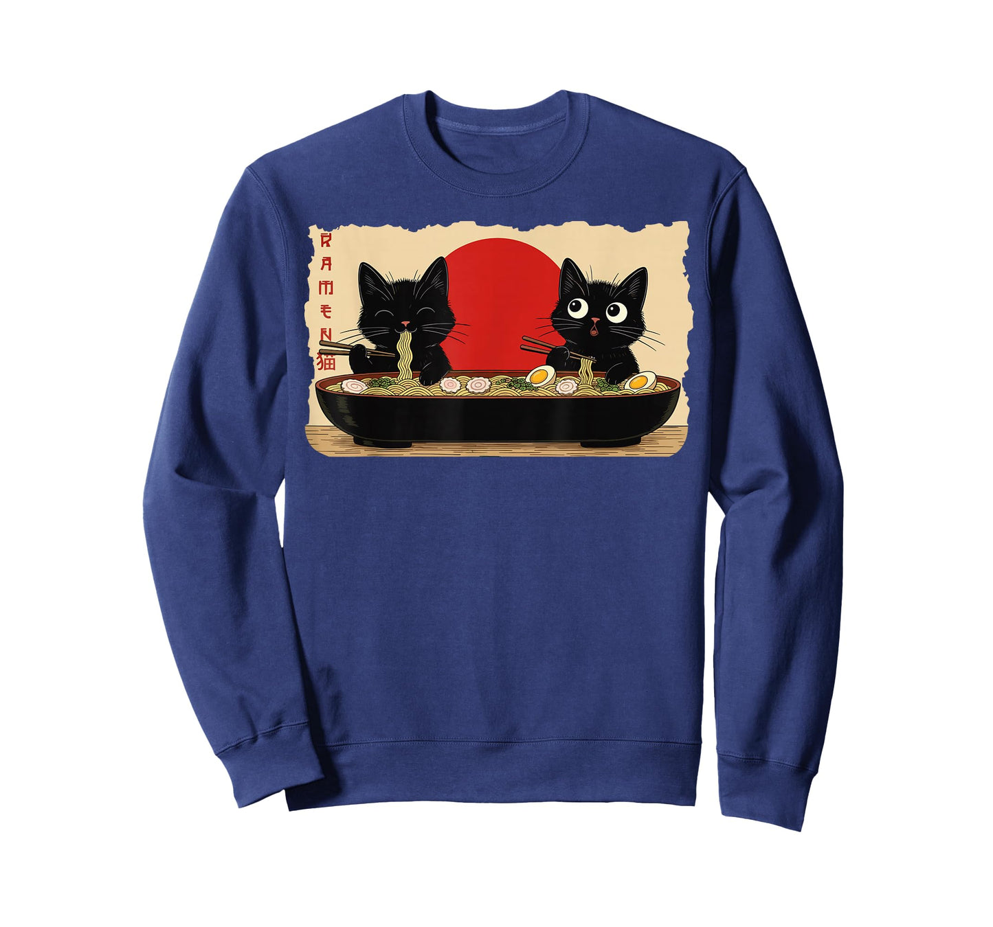 Anime Two Cat Ramen Japanese Funny Two Cat Graphic Anime T-Shirt