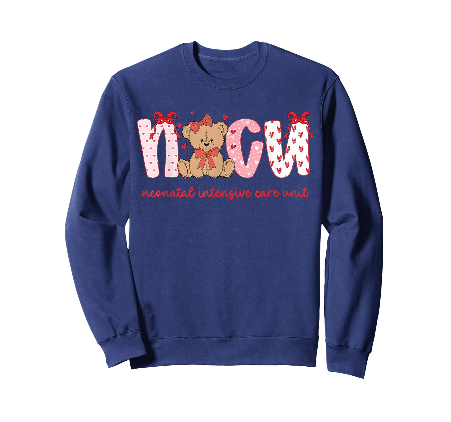 NICU Nurse Valentine Cute Bear Neonatal Intensive Care Unit T-Shirt