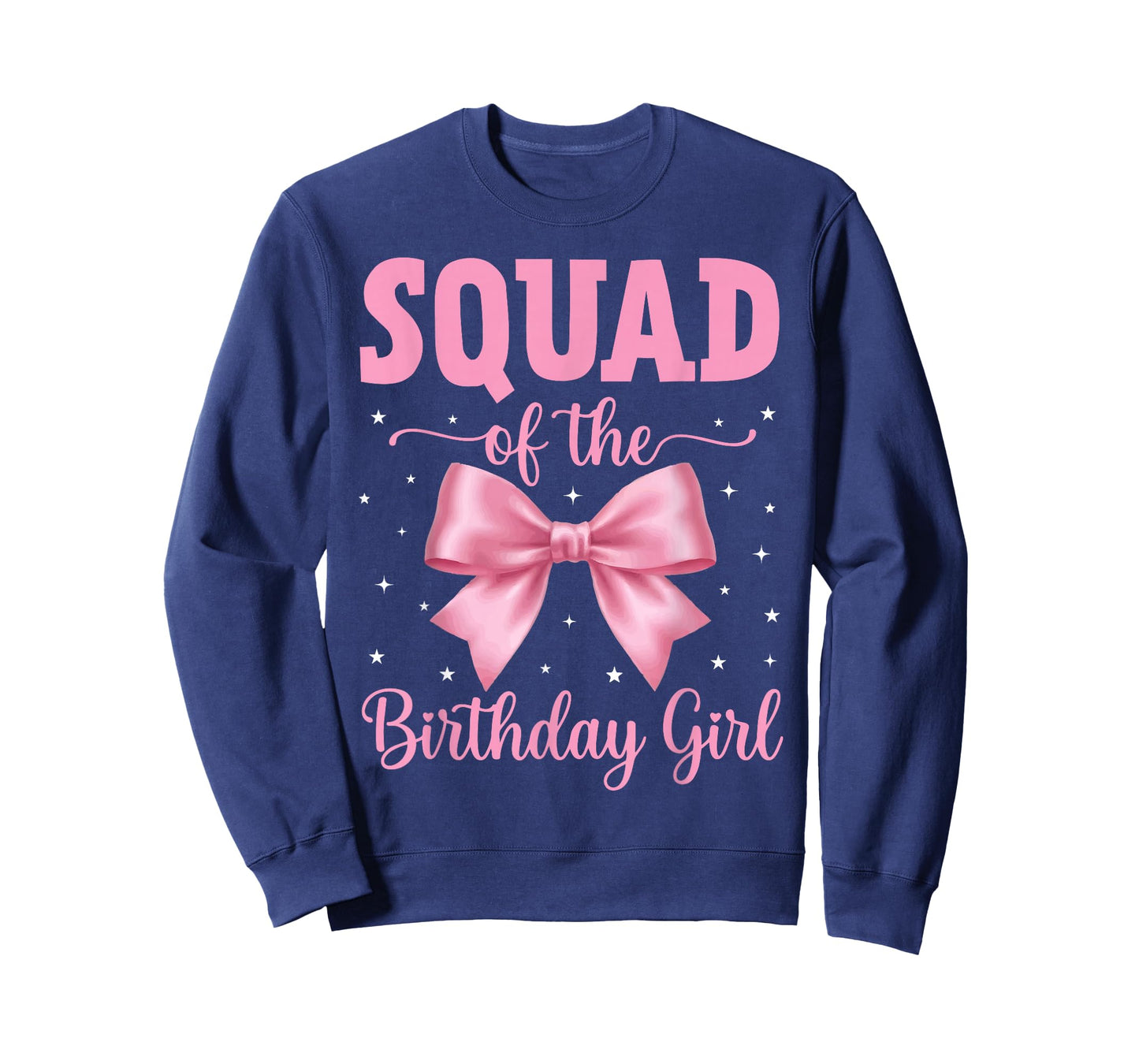 Squad of Birthday Girl Coquette Bow Party Family Matching T-Shirt