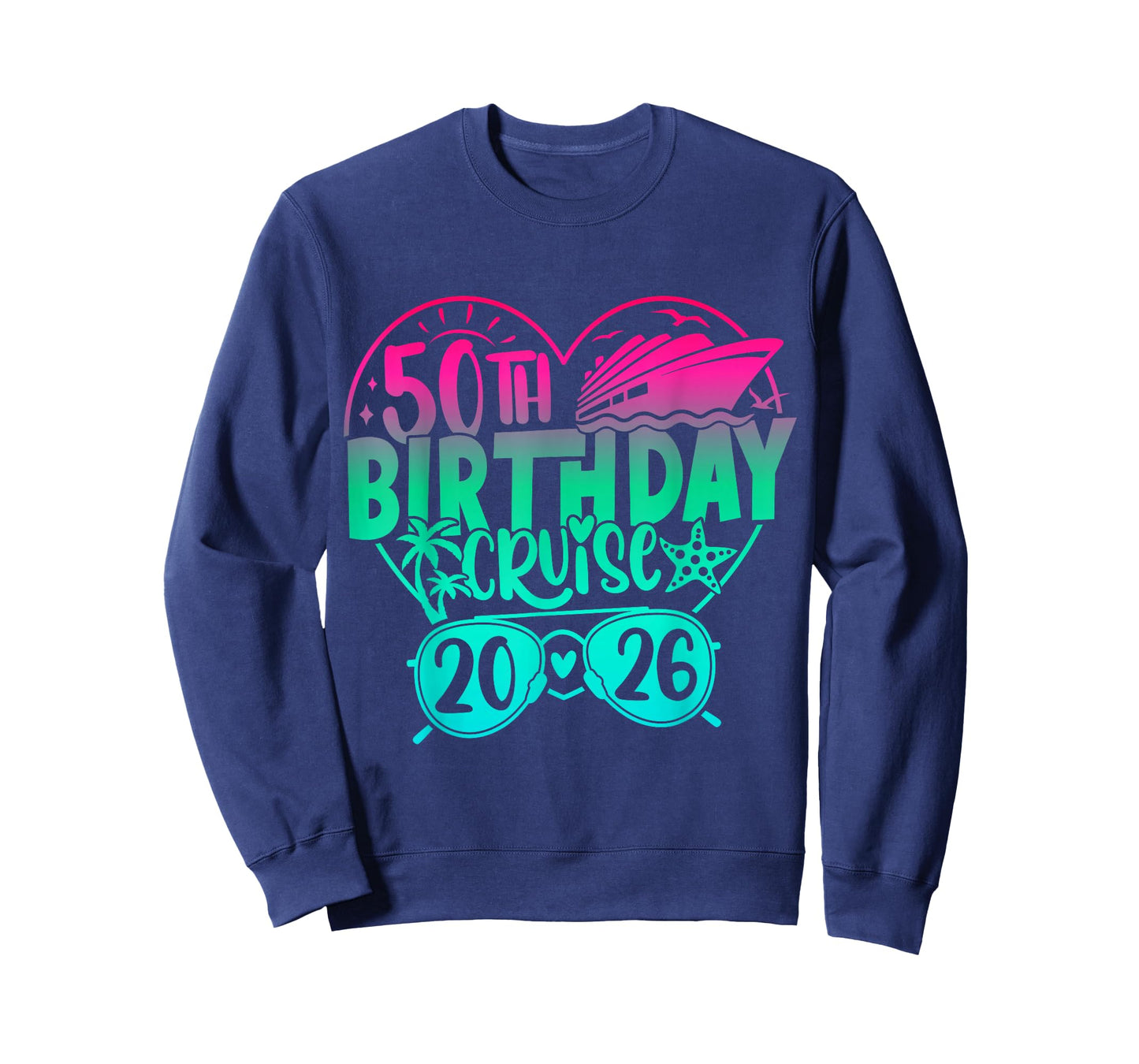 50th Birthday Cruise 2026 Family Cruise Vacation 50th Bday T-Shirt
