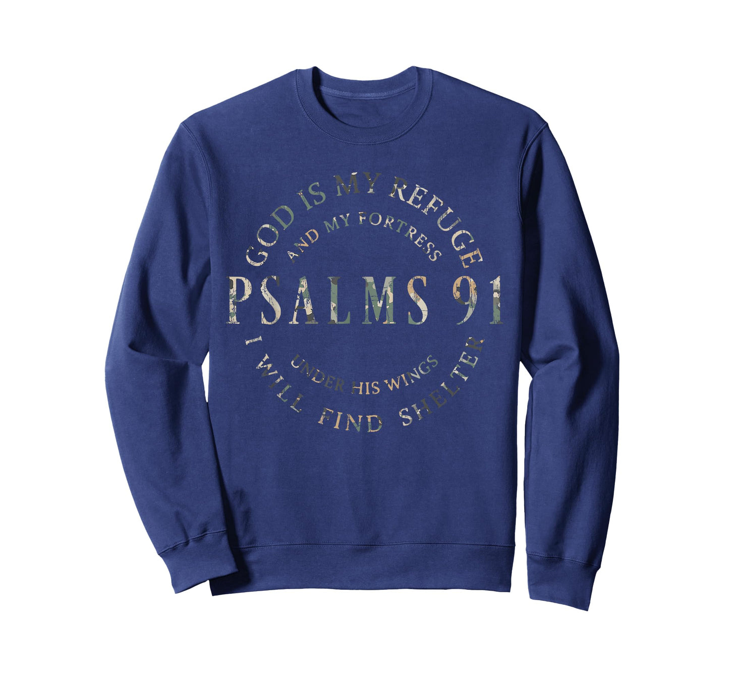 Vintage Camo Psalms 91 Christian Blessed Christ Jesus T-Shirt