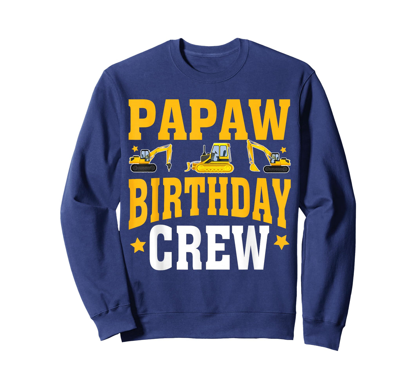 Papaw Birthday Crew Matching Construction Crew T-Shirt