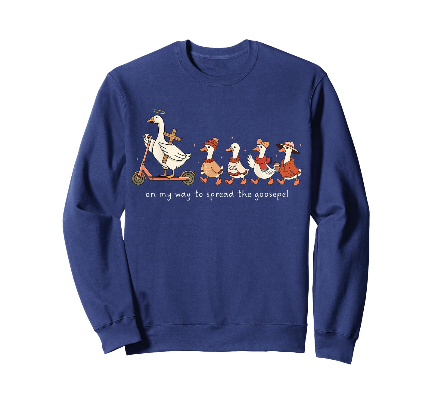 On My Way to Spread The Goosepel Funny Christian Faith Goose T-Shirt