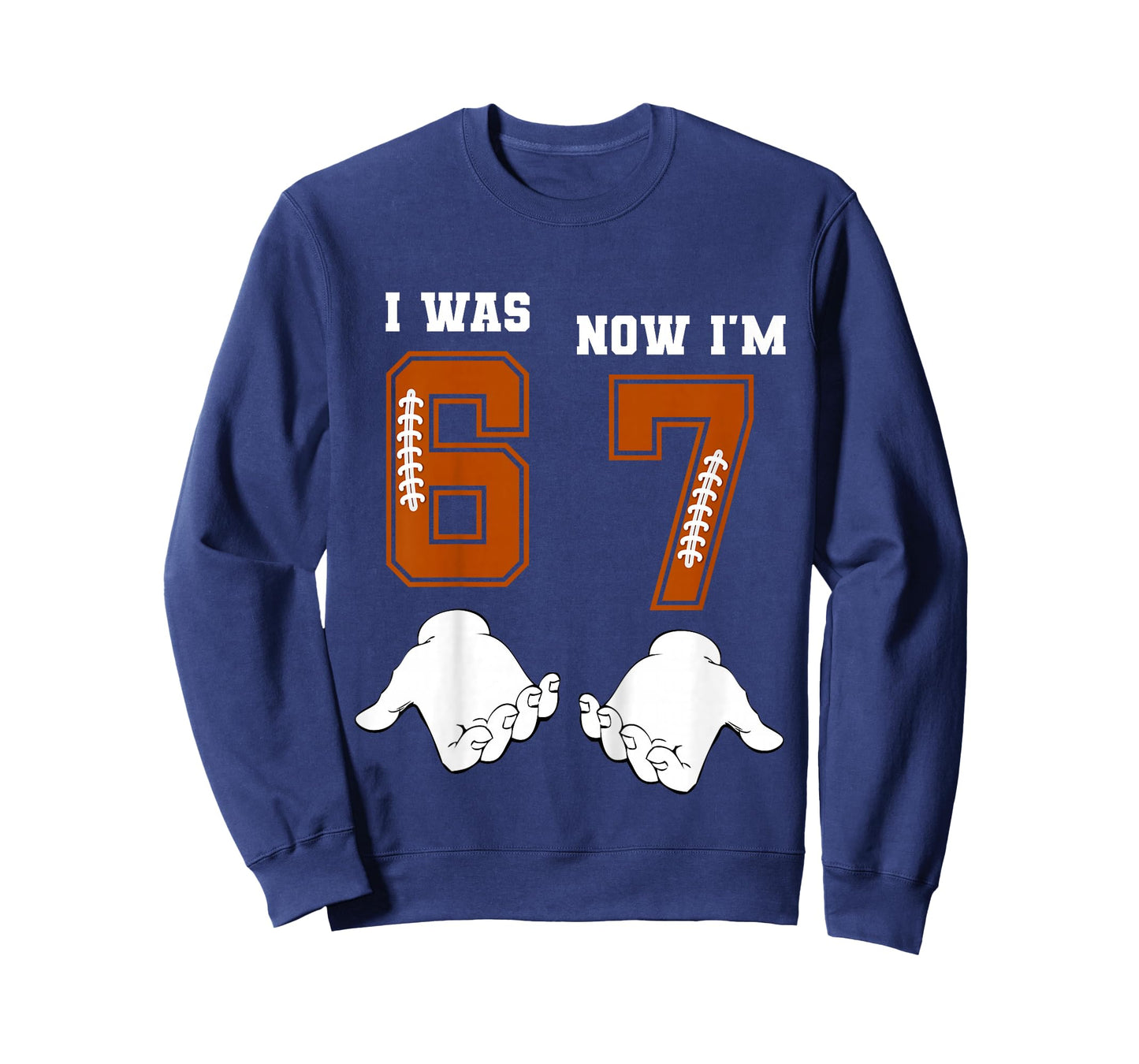 I was 6 Now I'm 7 Year Old Birthday 67 Girls Boys Football T-Shirt