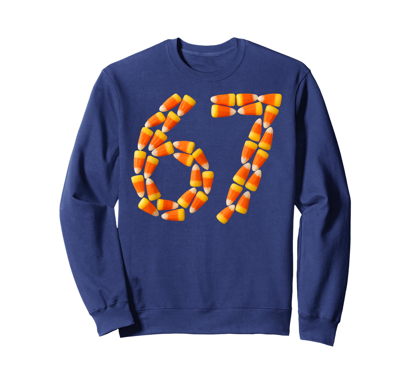 Six Seven Candy Corn Sweet Halloween Number 67 Design T-Shirt