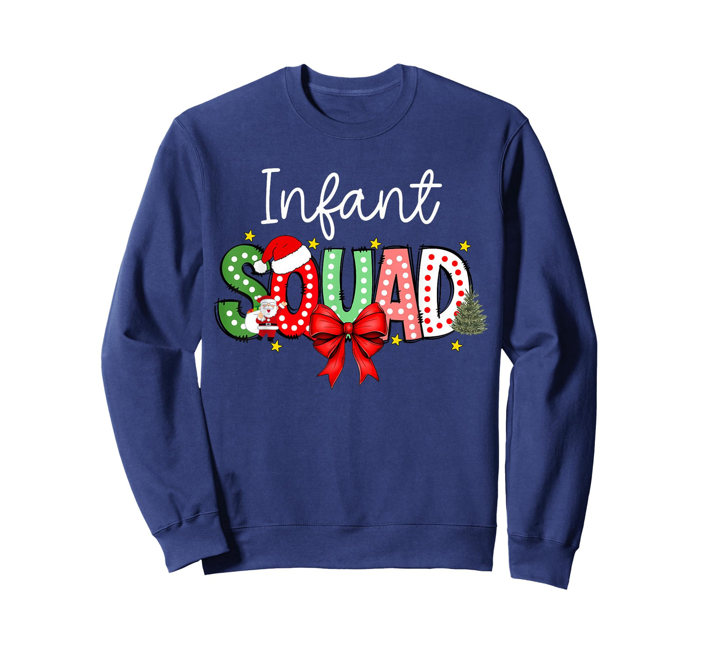 Coquette Bow Christmas Infant Squad Daycare Provider Teacher T-Shirt