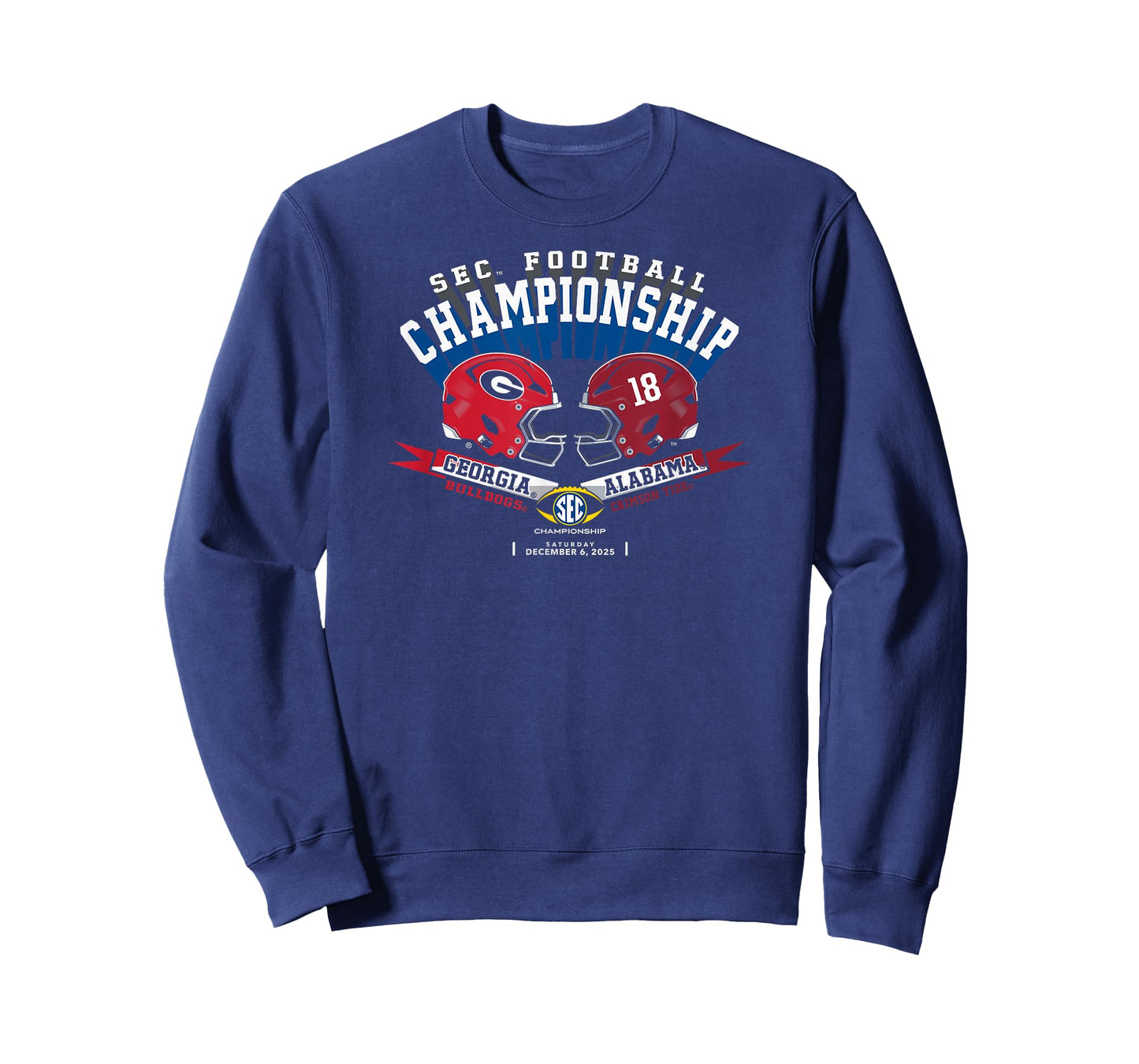 Georgia vs Alabama SEC Championship 2025 Football Black T-Shirt