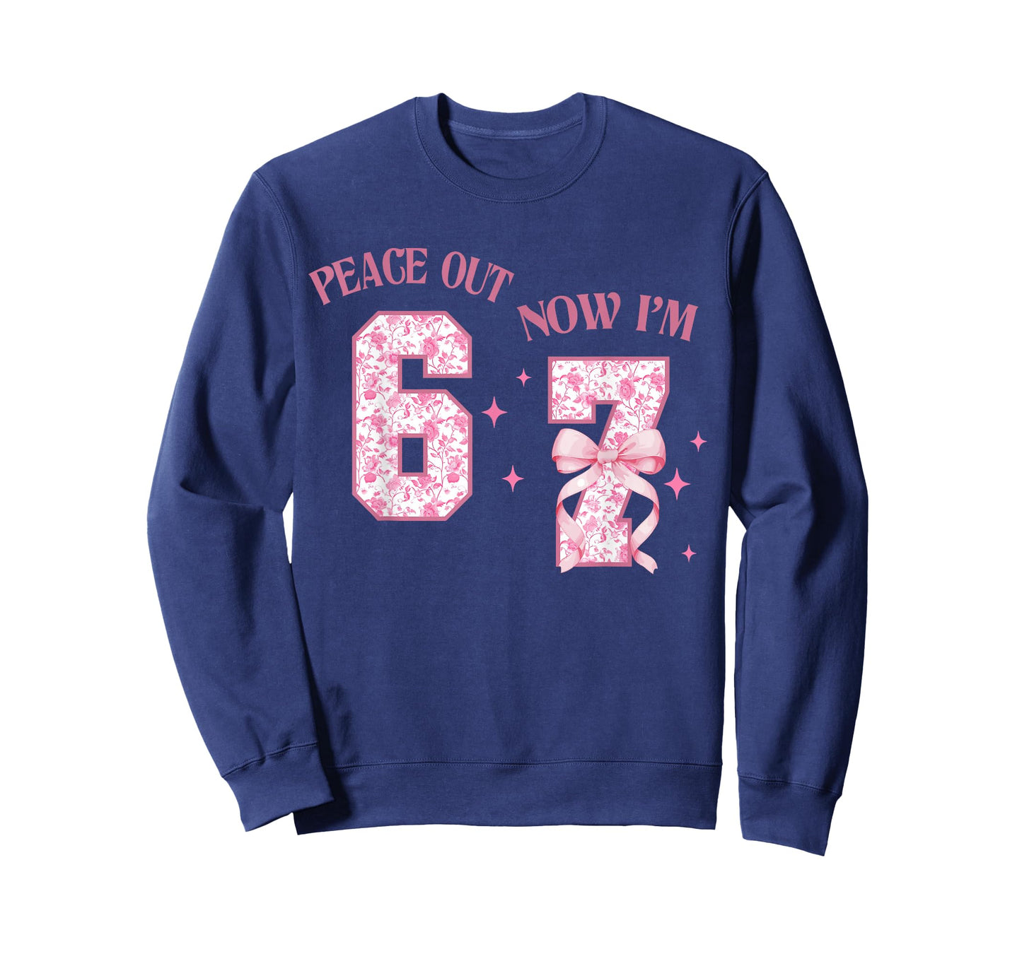 Peace Out 6 Now I'm 7 Year Old Birthday 6 7 Coquette 67 Meme T-Shirt