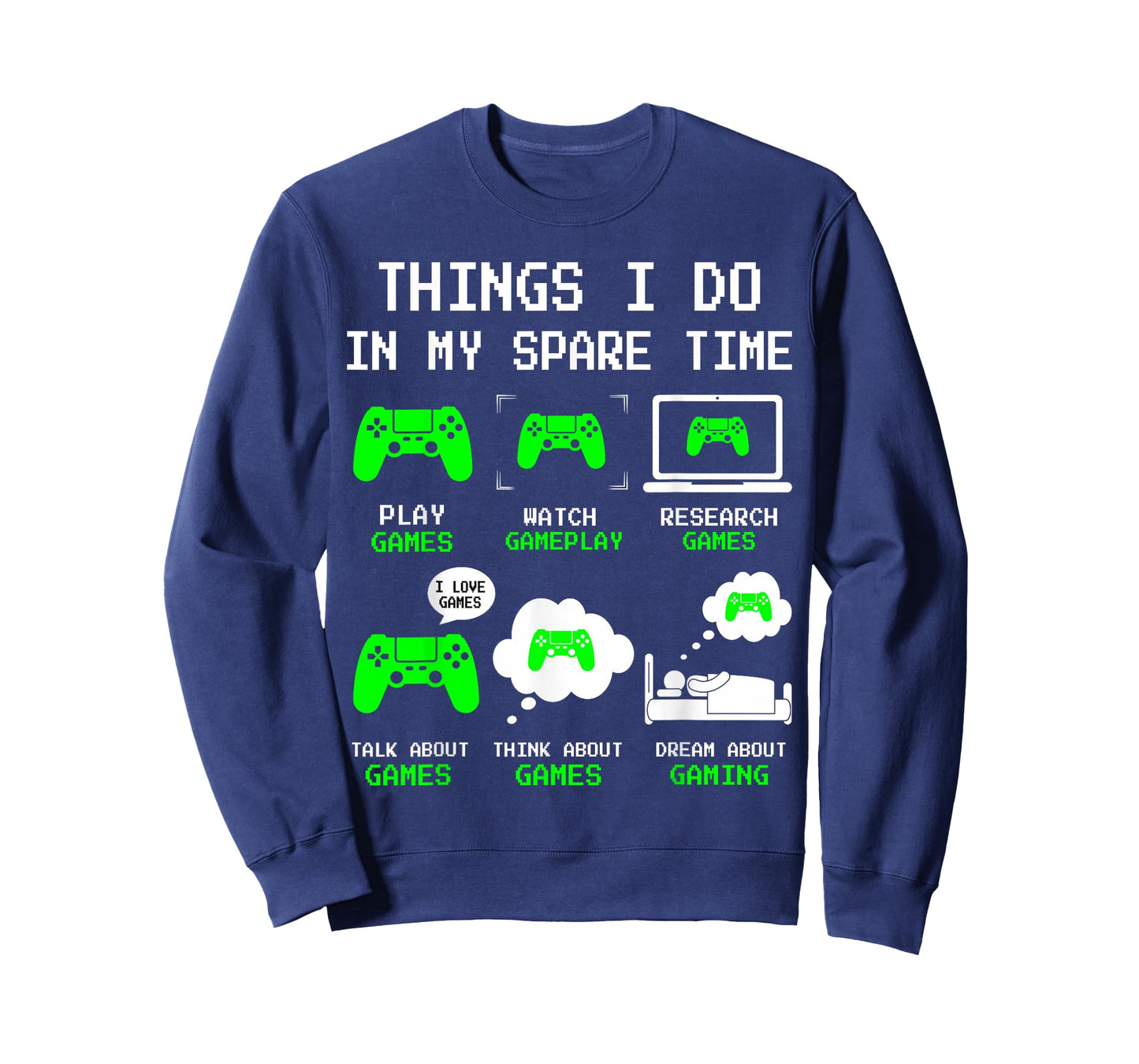 Things I Do in My Spare Time Gaming Funny Gamer Boys Kid Men T-Shirt